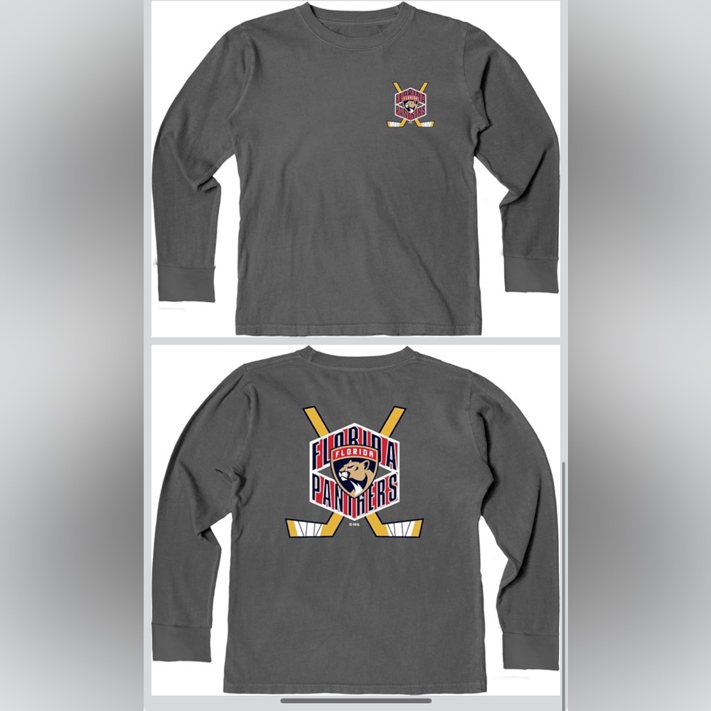 Blue 84 Unisex Kids NHL Florida Panthers Youth Long Sleeve T-Shirt Ringspun L